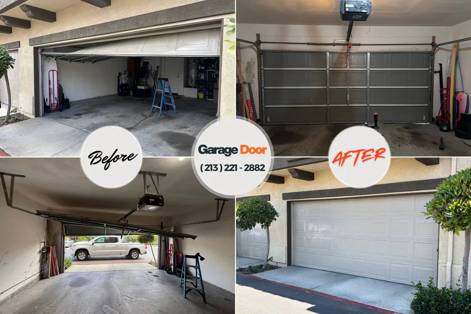 Before and after: garage door opener repair Unicoi, TN